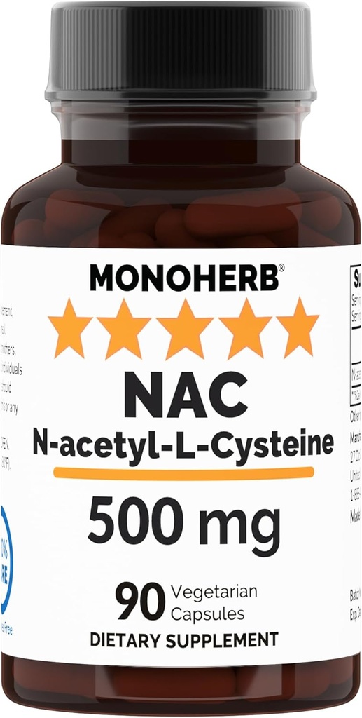 N-Acetyl-L-Cysteine - NAC - 500 mg - 90 Veg Capsules