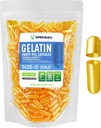 XPRS Nutra Taille 0 Capsules vides - 500 Compte Capsules de gélatine vides - Remplissage de la gélule de bricolage - Bouchons de gel de pilule de viande de boeuf pur pour les suppléments Do-It-Youlf (Or)