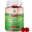 Kauwbare vitamine D Gummies voor kinderen - Heerlijke vitamine D 1000 IE per portie - Peuter Immuun Ondersteuning Gummies - Bessen Gearomatiseerde supplement voor botten Gezondheid en spieren - Gelatinevrij - 60 Kauwen