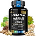 Super Calm Cortisol Supplement met Magnesium Glycinate, Ashwagandha KSM-66, L-Theanine, Fosfatidylserine, Ginkgo Biloba & Lions Mane voor Kalmte, Focus, Geestelijke Helderheid, Ontspanning, Slaap, Energie