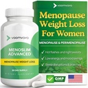 VoomVaya MenoSlim Advanced Menopauze gewichtsverlies voor vrouwen - Menopauze & Perimenopause Supplements for Women - Estrogeen Supplement & Menopauze Relief for Hot Flashes, Bloating, Energy - 60 Capsules