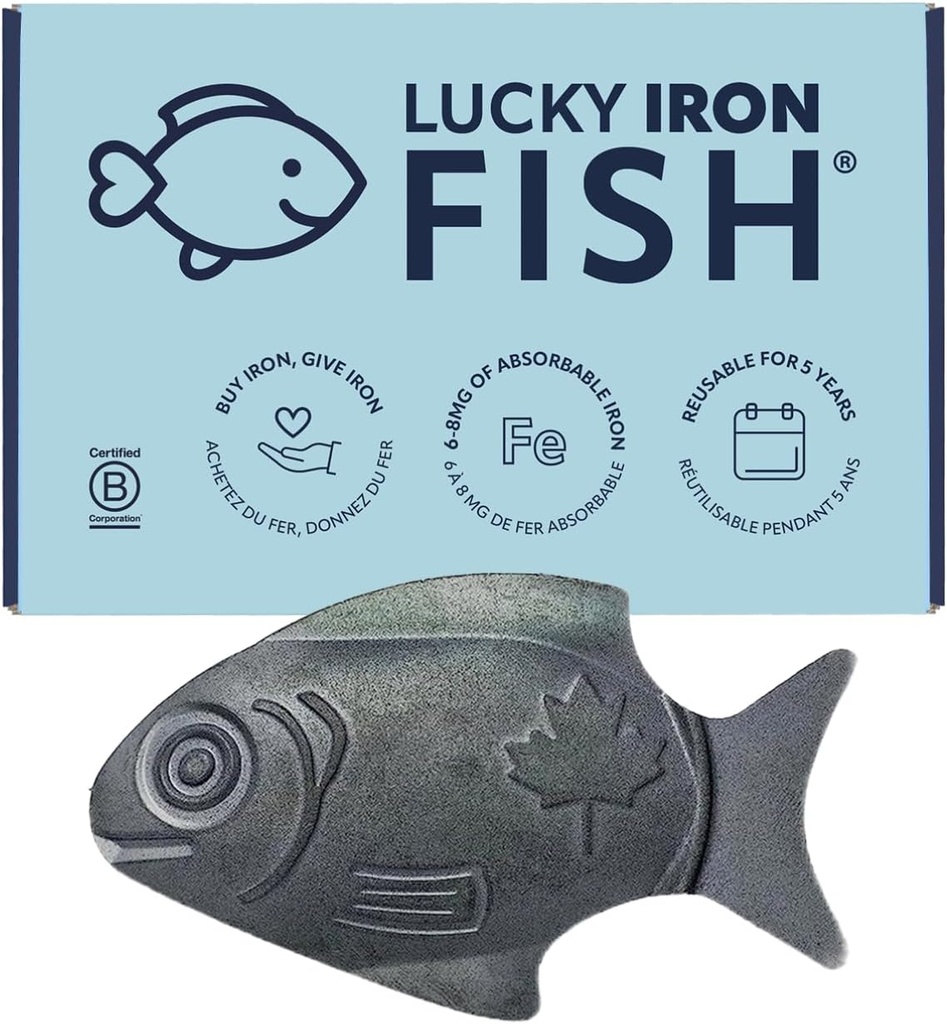 De Original Lucky Iron Fish ®. Een ijzeren supplement alternatief om tekort te verminderen. Geen bijwerkingen. Gebruik eenmaal daags - 5 jaar voorraad inbegrepen.