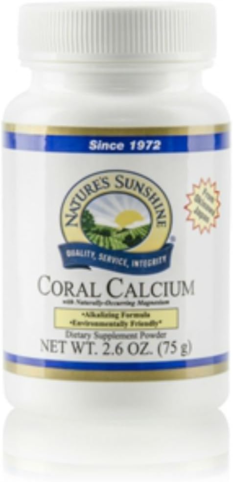 Nature's Sunshine Coral Calcium, 75 Gram Promote Bone Health, helpt handhaven pH-niveaus, en biedt 325 mg Calcium per portie