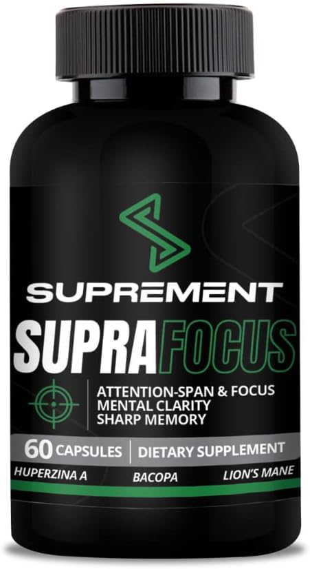 Nootropics Brain Support Supplement. 60 Tel, voor mannen en vrouwen. Hersensupplementen voor Geheugen en Focus met Lions Mane, Bacopa Monnieri, L Tyrosine. Mind Booster voor Focus Supplement en geheugen.