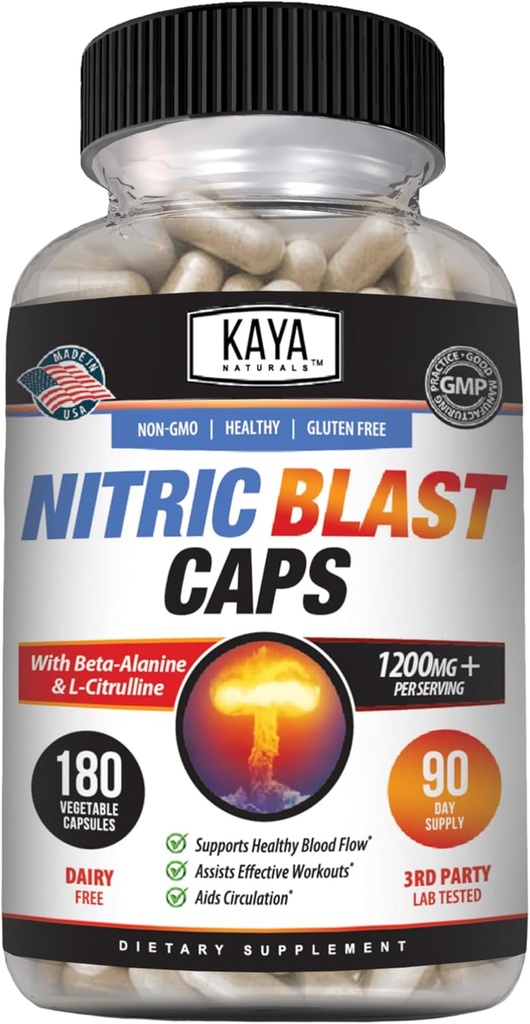 Kaya Naturals - Nitric Blast Potent All-Natural Herbal Supplement for Maximum Health Benefits 
