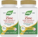 Nature's Way Zinc Lozenges avec vitamine C & Echinacea, Immune Support*, Saveur de baies sauvages, 60 Lozenges (paquet de 2)