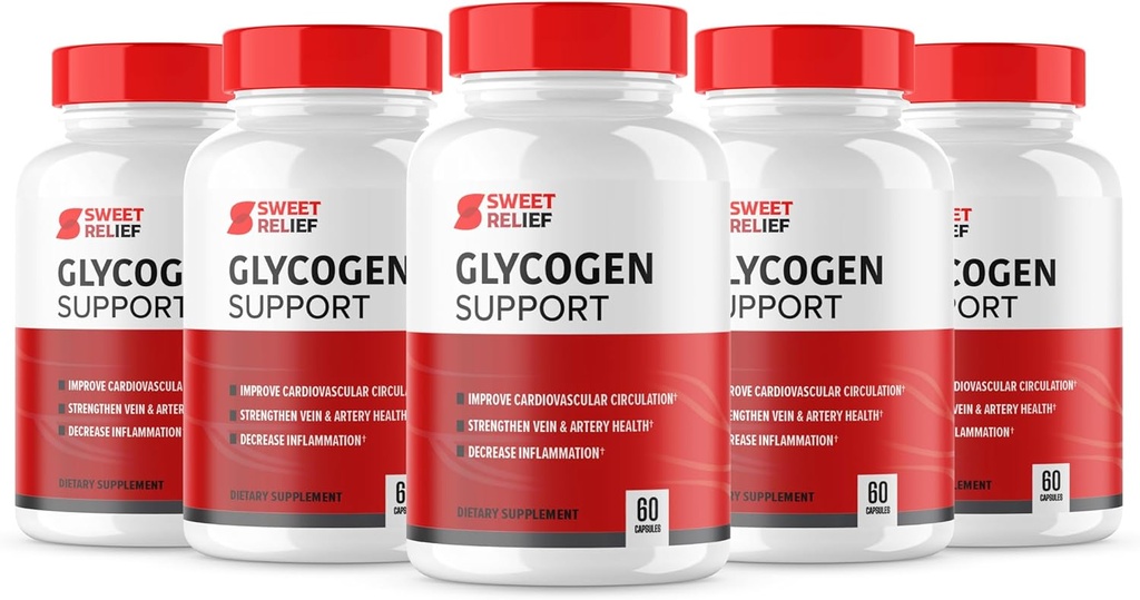 Officiële... Sweet Relief Glycogen Ondersteuning Blood Vessel Supplement Formule, SweetRelief Gezonde Glycogen Capsules Geavanceerd Vessel Cleaner, Sweet Relief Glycogen Blood Ondersteuning Beoordelingen (5 Pack)