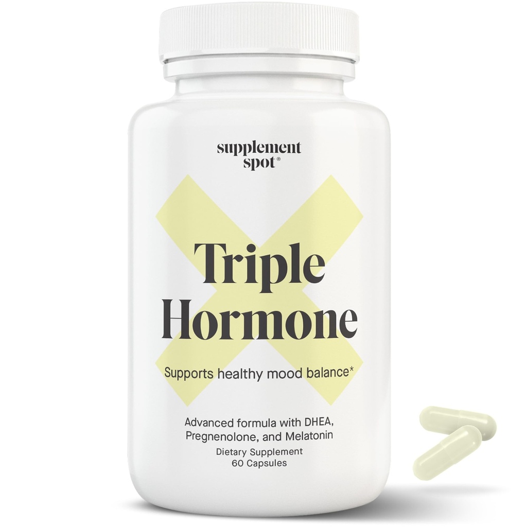 Natural Mood Balance Supplement w/Melatonine, DHEA & Pregnenolone - Geformuleerd om de energie bij mannen en vrouwen te verhogen (60 capsules)
