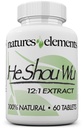 Foti pour cheveux gris - Herbe chinoise stimule la croissance des cheveux - 500mg Comprimés - Fait Aux États-Unis