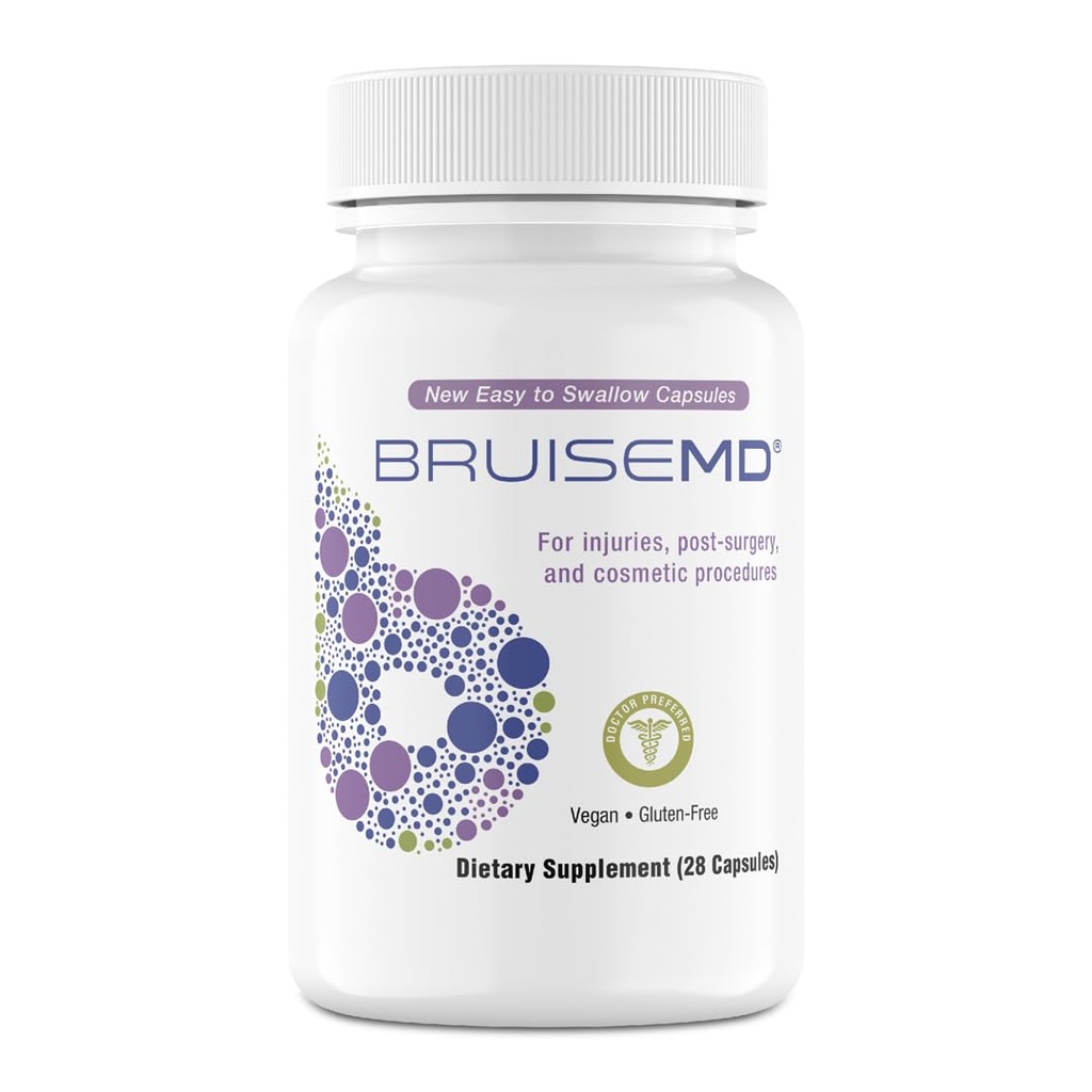 Arnica 1000mg en Bromelain 500mg 2.400GDU/g supplement voor kneuzingen en zwelling, gemakkelijk doorslikken capsules (7 dagen supply) - Advanced Bruise Treatment Formula