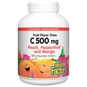Natuurlijke factoren, Kauwbare vitamine C 500 mg, Ondersteunt Immune Health, Bones, Tanden en Gums, Perzik, Passievruchten en Mango, 180 Wafers