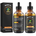 Baardolie,120ml/4.25fl.oz Olie bevorderen grote volume baard groei,Laat in Conditioner baard zorg natuurlijk zoet oranje geur snor groei zachte kracht, geschenken voor mannen hem vader