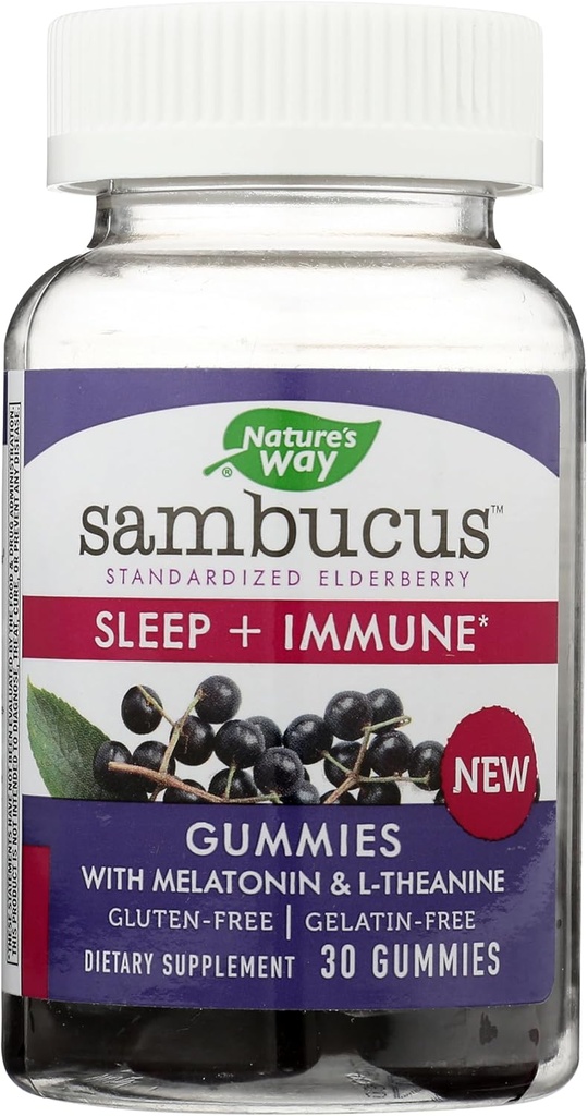 Nature's Way Nature's Way Sambucus Vlierbes Slaap + Immune Gummies, 30 Tellen