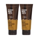 Elke man Jack Baard Verdikking Cream - Versterkt, Thickens, voedt Baard - Licht Sandalwood Geur - Gemaakt met natuurlijk afgeleide ingrediënten zoals Biotin, Vitamine B6, Soy Protein - 2.8oz - 2 Pack