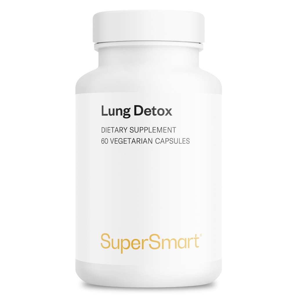Supersmart - Lung Detox (Advanced Formula) - with Quercetin, Bromelain, Curcuminoids, EGCG | Non-GMO & Gluten Free - 60 Vegetarian Capsules