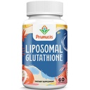 2400MG Glutathion liposomique, avec vitamine C, chardon de lait et acide alpha-lipoïque, maîtres antioxydants, L-glutathion réduit pur - système immunitaire, réparation cellulaire, énergie, absorption élevée, 60 Softgels