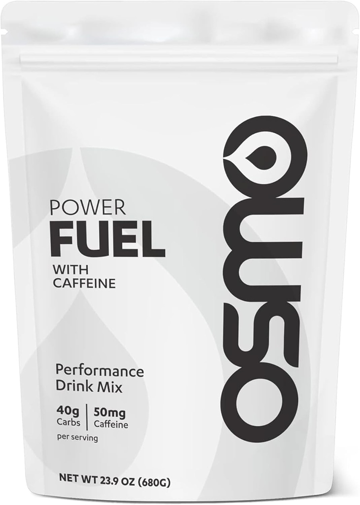 Osmo Power Fuel met Cafeïne - Koolhydraat Poeder Inclusief Cluster Dextrine, Natrium & Fructose, Snelle Absorptie & Fueling, Geen Gastric Distress, Alle Natuurlijke Ingrediënten, Neutrale Smaak - 16 Servers