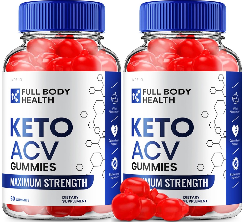 (2 Pack) Santé du corps entier Gummies Keto ACV avancé, santé du corps complet Gummies Keto + ACV Poids Perte de pomme Gummes de gestion du poids Santé du corps complet Avis santé du corps complet Vitamine B12 (120 Gummies)