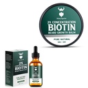 Biotine baard balsem voor mannen & conditionerende baard was en groei baard groei olie met 2X concentratie biotine voor mannen, hydraten & diktes gezichtshaar