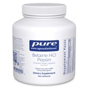 Encapsulations pures Bétaine HCl Pepsin - Supplément en enzymes digestives pour l'aide et le soutien à la digestion, l'acide stomach et l'absorption des nutriments* - avec Bétaine HCl Pepsin - 250 capsules