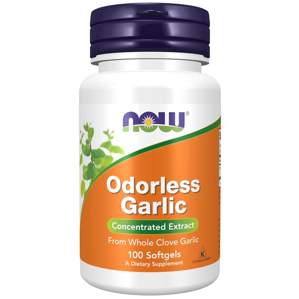 MAINTENANT les compléments alimentaires, l'ail sans odeur (Allium sativum), extrait concentré, 100 softgels