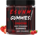 Sweet Creatine Strawberry Gummies,Monohydraat per portie, Geen suiker of kunstmatige kleuren,Low-Calorie, Vegan & Halal, Blue Raspberry Flavor(150 Tellen)
