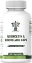 1000mg Quercetin, 200mg Bromelain Complex - Immune Support, Seizoengebonden Allergie & Respiratory Health Supplement - Vegan, Non-GMO, 60 Capsules