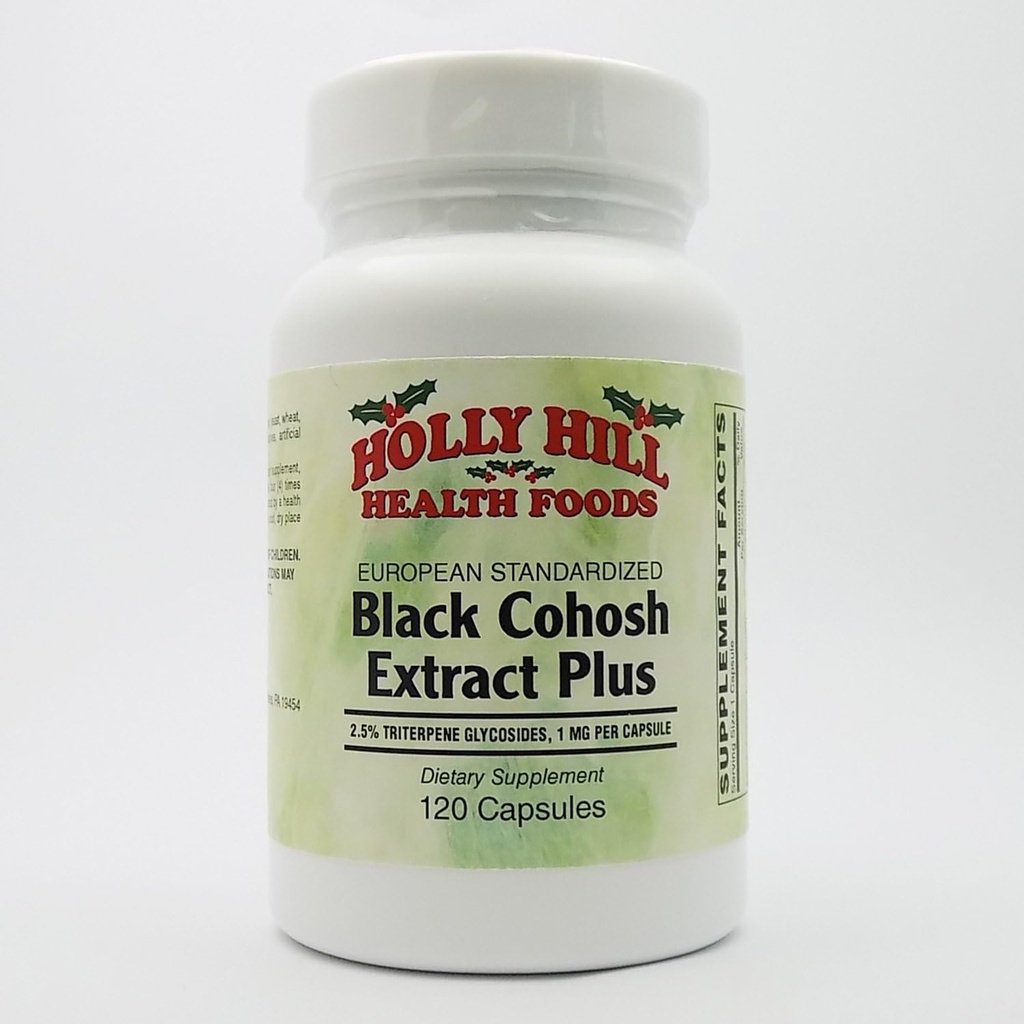 Holly Hill Health Foods, European Standardized Black Cohosh Extract Plus, 120 capsules