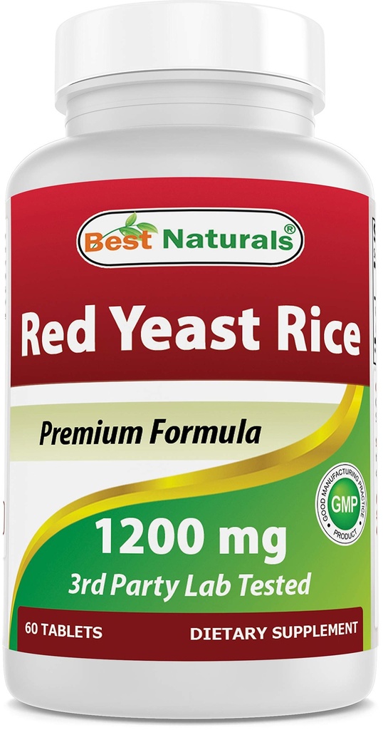 Best Naturals Red Gist Rice 1200 Mg 60 tabletten (Citrinin Free)