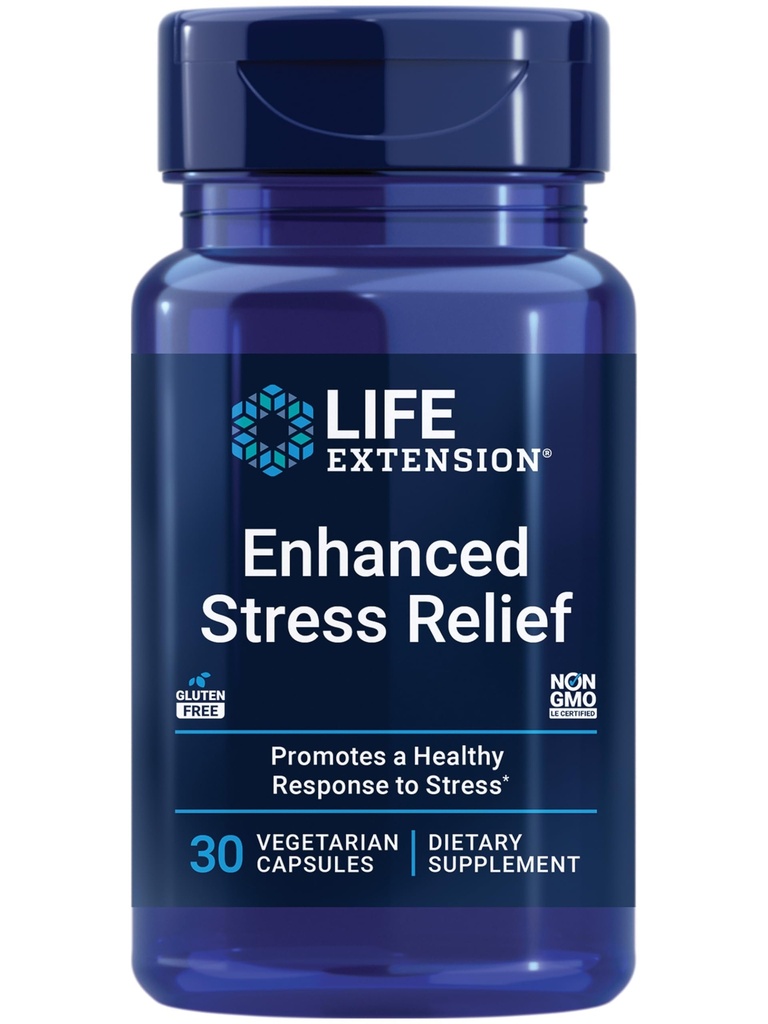 Extension de vie Relief de stress amélioré, Extrait de baume de citron, L-théanine, décompress avec ce supplément pour le stress, sans gluten, non-OGM, végétarien, 30 capsules