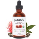 PURA D'OR 4 Oz ORGANISCHE Castorolie - 100% Pure USDA Certified Cold Pressed, Hexane Free Eyelash & Eyebrow Serum - For Fuller, Thicker Lashes & Brows - Huid en haar