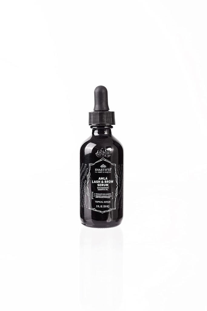 Svasthya lichaam & mind biologische Amla Castor olie - koud geperst voor wimper & wenkbrauwgroei - Lash Serum voor langere, dikkere wimpers - haargroei olie met Amla voor dikker, gezonder haar
