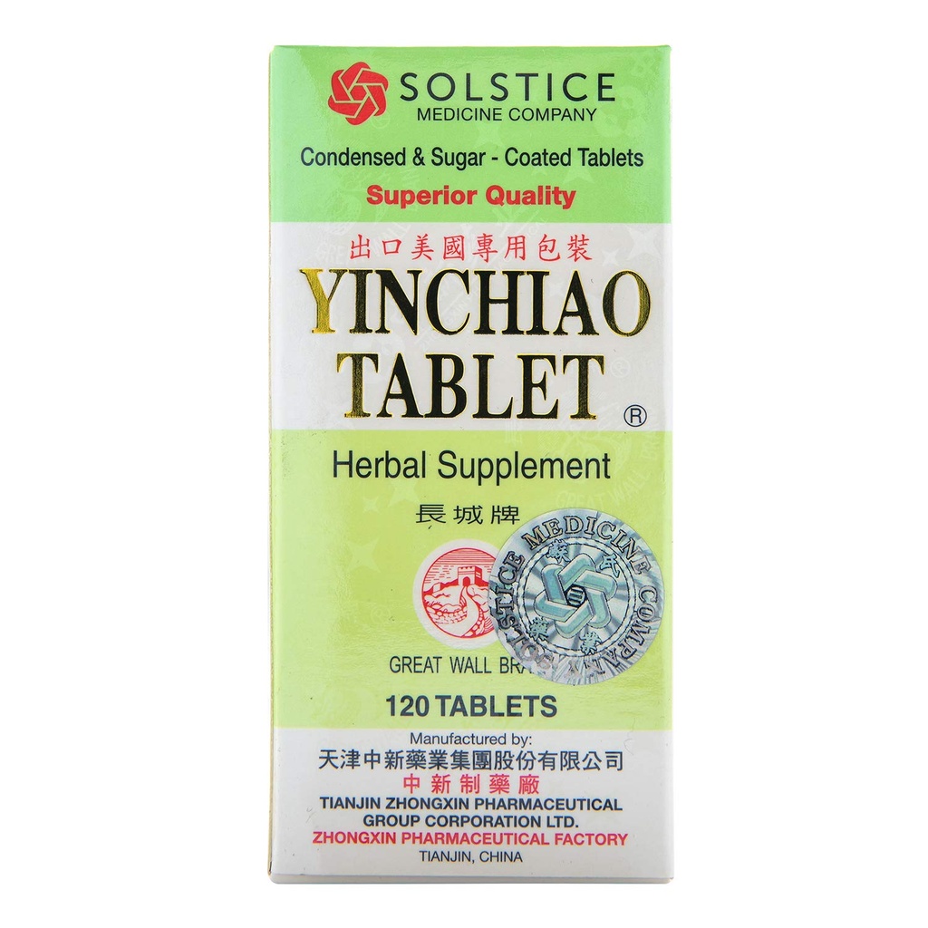 Yin Chiao Kruidensupplement (ondersteunt sinussen, immuunsysteem en ademhalingssystemen) (120 tabletten per fles) (1 fles) (Solstice)