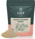 LILY OF THE VALLEY Shiitake Mushroom Powder - Fabriqué à partir du plus fin desséché Shiitake Mushroom - Un parfum Umami plus fort que les champignons frais - Idéal pour la sauce, soupe et champignons Café (4oz, 113g)