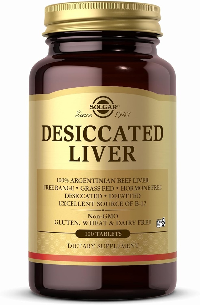 Solgar Verdroogde levertabletten, 100