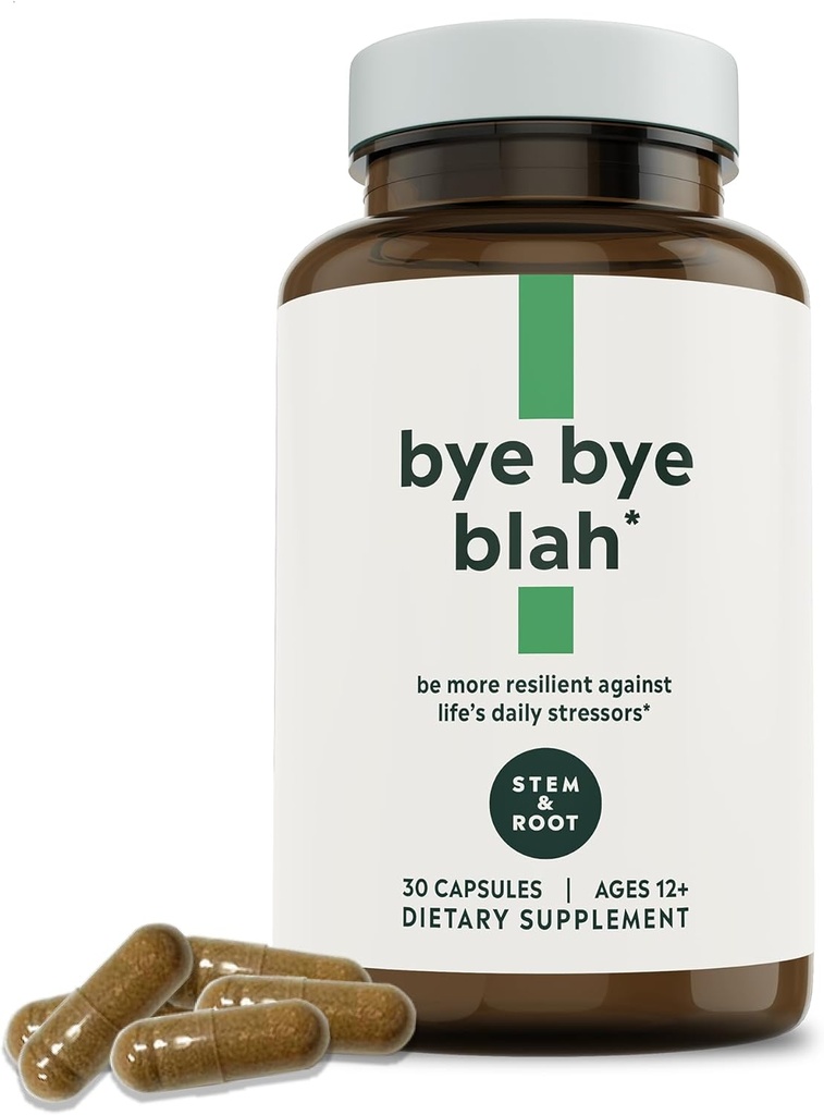 Stem & RootTM Bye Bye Blah Probiotic + Digestieve enzymen + Ashwagandha 