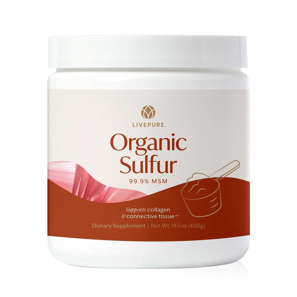 PURE Poudre de soufre biologique , 14,1 oz , Supplément MSM Premium pour le soutien articulaire, soins de la peau et croissance des cheveux , 99,9% MSM , Supplément de soutien articulaire végétalien et supplément de cheveux , poudre MSM