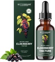 Betterbrand BetterLungs Vlierbes Tinctuur Dieetsupplement - Alle natuurlijke suikervrije Vegetarisch voor Winter Immune Ondersteuning (30 dagen)
