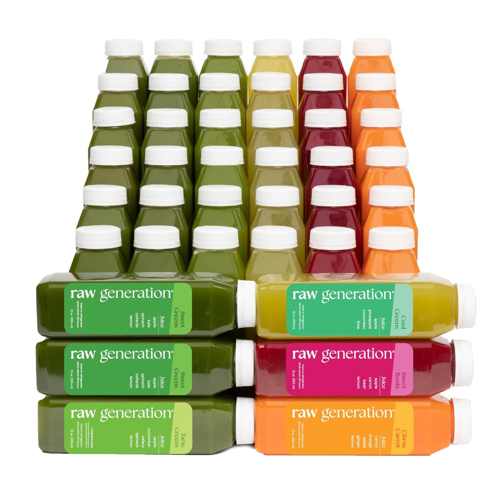 Raw Generation Skinny Cleanse 7-Day Juice Cleanse for Weight Loss, Detox, Reduced Bloating & Increased Energy 