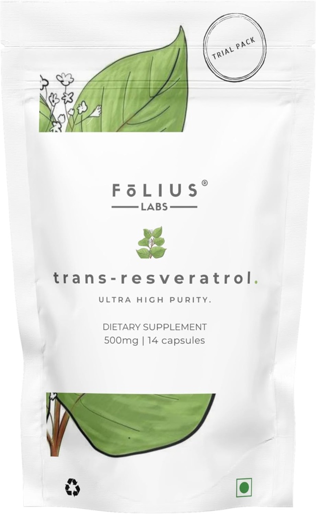 Ultra High Purity Resveratrol Capsules - 99% Trans-Resveratrol - Japanese Knotweed Extract - Ondersteuning Immuniteit, Ondersteuning Gezonde Veroudering - (1 Week Trial Pack)