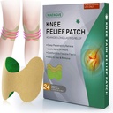 Knee Pain Relief Patch 24 Count - Warming Herbal Knie Patches met Mugwort, Capsaicin & Menthol - 12 uur langdurige knie Ondersteuning voor bot op bot, gewrichtspijn, spierpijn