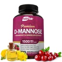 NutriFlair D-Mannose 1200mg, 120 Capsules - met Cranberry en Dandelion Extract - Natuurlijke urinetrek gezondheid UTI Ondersteuning - Best D Mannose Powder - Flush impurities, Detox Body, voor vrouwen en mannen