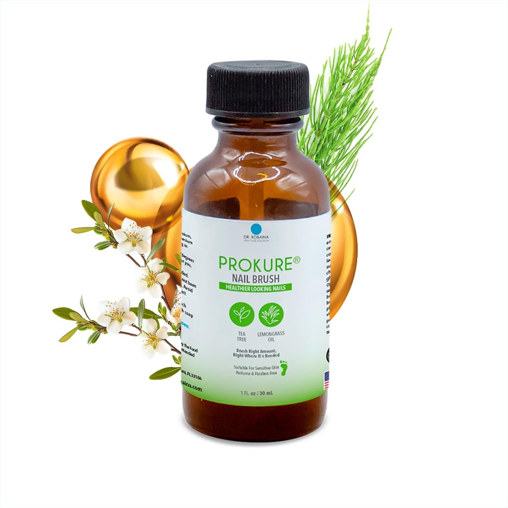 PROKURE Nail Repair Serum. Hydrateert droge, broze nagels & cuticles met theeboom olie & vitamine E. Snel absorberende, niet-vettige, paraben-vrij. Met precisie borstel. Veilig op polijsten/gels. 1 fl.