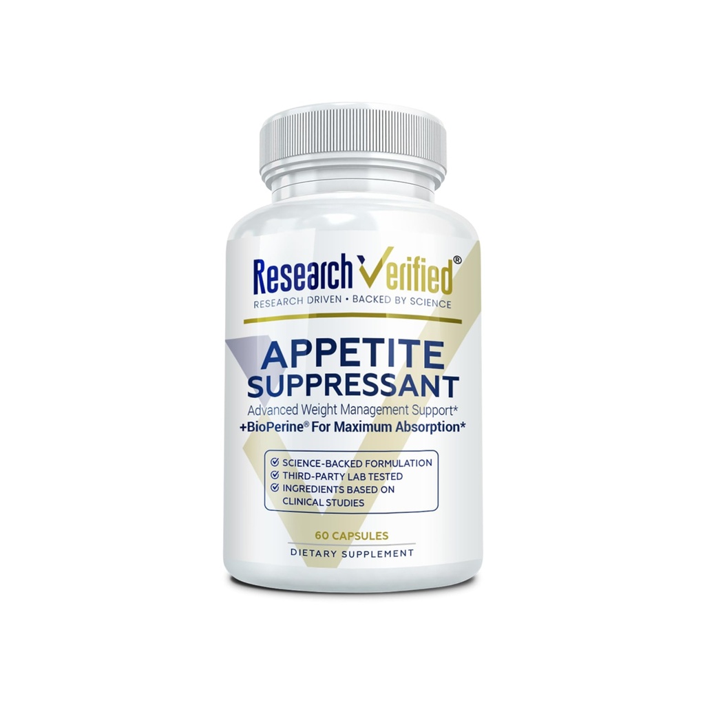 Onderzoek Verified Appetite Suppressant - Curb Cravings, Reach Satity, Boost Metabolisme - 60 Capsules - Verpakking van 1