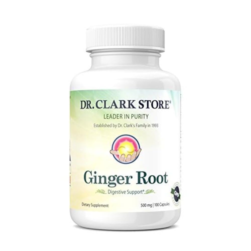 Dr. Clark Ginger Root Supplement - Digestieve ondersteuning - 500 mg 100 Gelatine Capsules