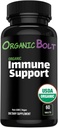 USDA Organic Immune Support Supplement, High Potency 7-in-1 Immunity Booster Tablets with Vitamin C, Elderberry, Ginger, Moringa Leaf Powder, Knoflook & More - Vegan & Non-GMO, 20 Servers