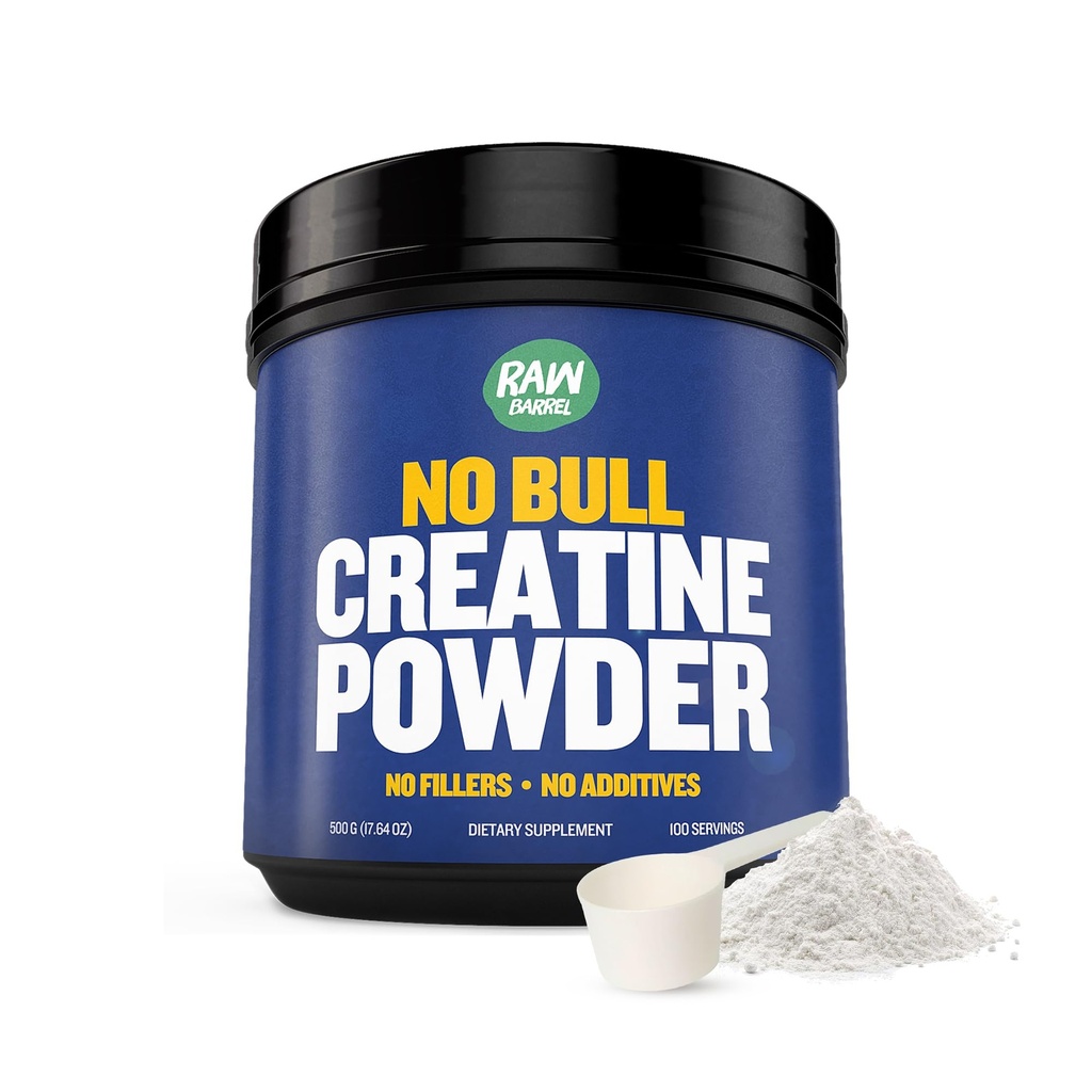 Creatine Powder, Bulk Supplementen Creatine Monohydraat voor snellere herstel, verhoogde spiervolume, sterkte en macht, gemicroniseerde Creatine voor mannen & Creatine voor vrouwen, 500 g