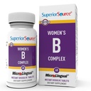 Superior Bron Vrouwen?s B Complex - Energie Ondersteuning Supplement voor vrouwen - Multivitamine met vitamine B12, vitamine B3 en meer - B Vitamine Supplement Aids Heart Health - 60 Sublingual Dissolving Tablets