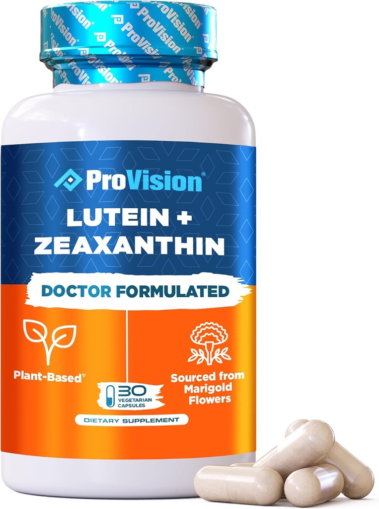 ProVision Lutein & Zeaxanthin Suppléments Lutein & Zeaxanthin Vitamines pour les yeux - Zeaxanthin Plus Lutein Supplément pour les yeux - 30 Capsules