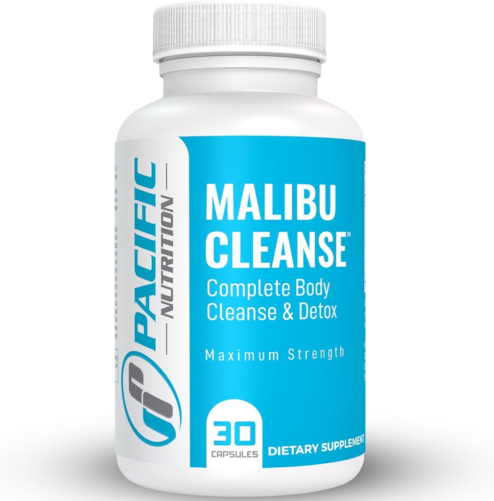 Malibu Cleanse - 15 dagen reiniging - Gut and Colon Support - Advanced Gut Cleanse Detox for Men & Women Cascara Sagrada Bark, Aloë Vera, Psyllium Husk, Pro-Biotics - Made in USA